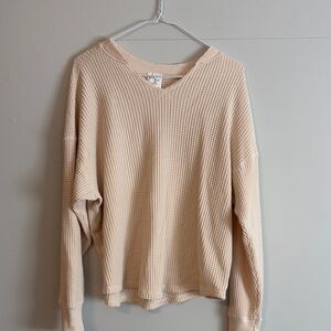 offline by Aerie: Women's Vanilla Cream Waffle Knit Sweater/top. Small.